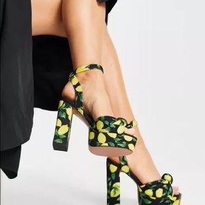 Lemon Platform Heels